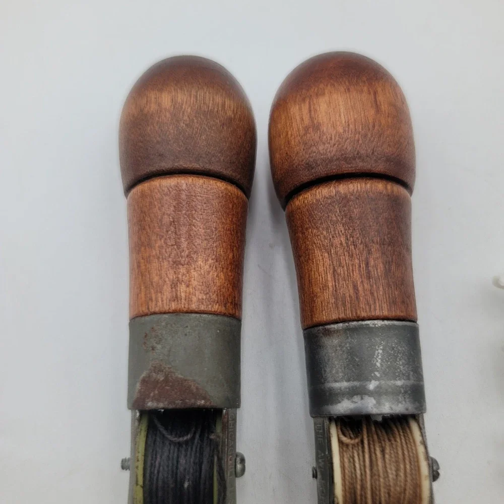 Vintage Speedy Stitcher Sewing Awl Lot Leather Canvas Repair Tools Wood Handle